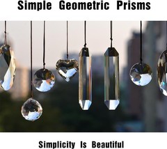 2PCS 5″ Large Crystal Sun Catcher Prisms, Hanging Suncatchers with Glass Pris…