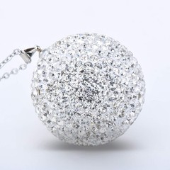Bling Crystal Ball Car Rear View Mirror, Rhinestone Home Decor Ornament, Crys…