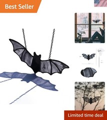 Vibrant Handmade Bat Suncatcher – Perfect for Halloween & -Round Decoration
