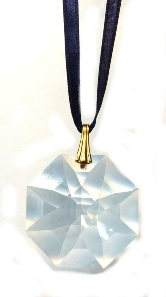Hanging Swarovski Crystal Octagon 1.25 Inch