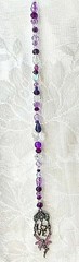 CRYSTAL FAIRY SUNCATCHER-PURPLE-CLEAR CRYSTAL-RAINBOWS-11.5″-HANDCRAFTED # 934