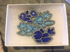 Suncatcher BLUE BIRDS Window Decoration / Ornament Vintage GIFT BOXED