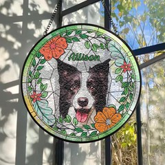 Custom Pet Portrait Stained Glass Suncatcher