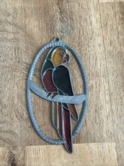 7” Parrot Suncatcher Stained Glass Hanging Home Decoration