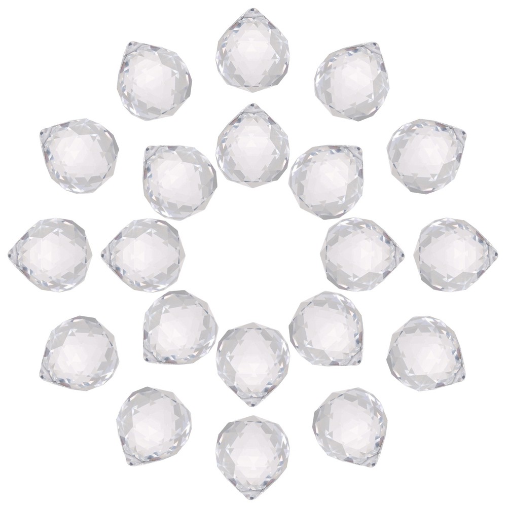 20Pcs Crystal Ball Prism 30mm/1.2″ Decorative Ball Suncatcher Beads Clear
