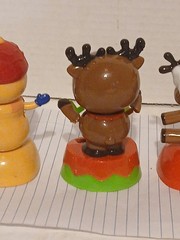 4 Christmas Solar Powered Figuarines Snowman, Elfs,reindeers