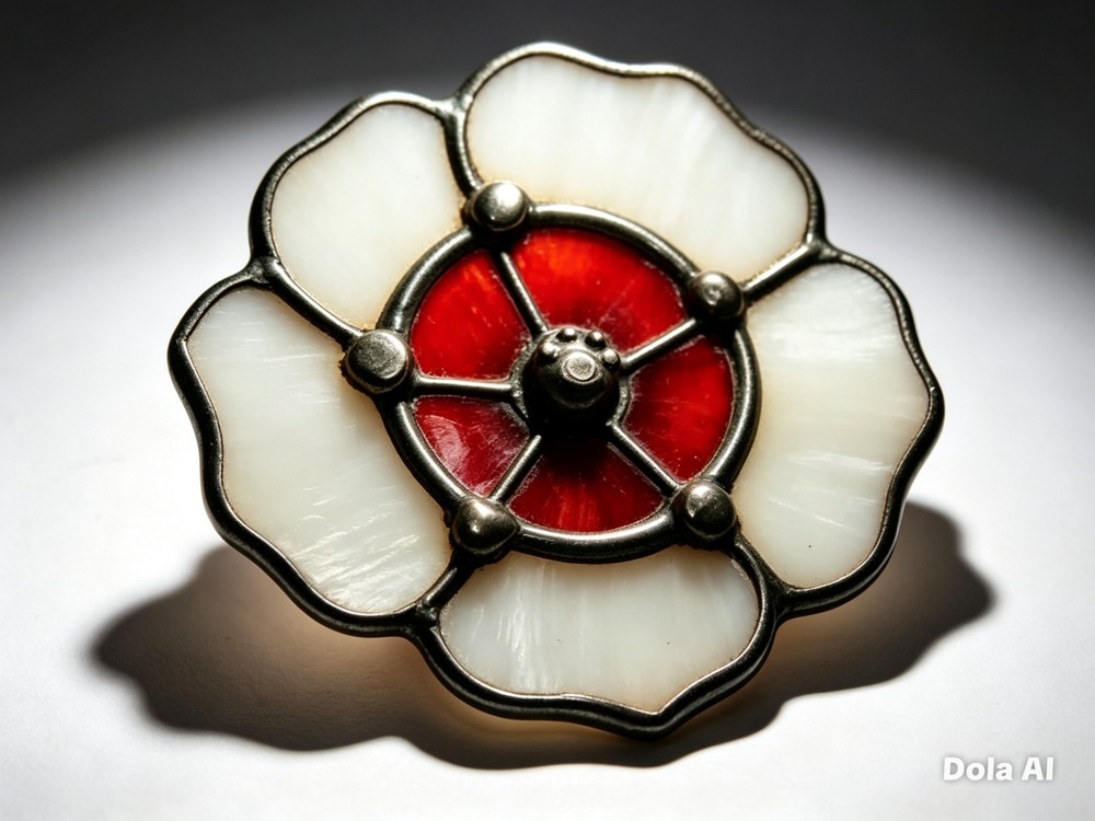Handmade Stained Glass Boho Poppy Flower Hanging Suncatcher Australian Made Gift