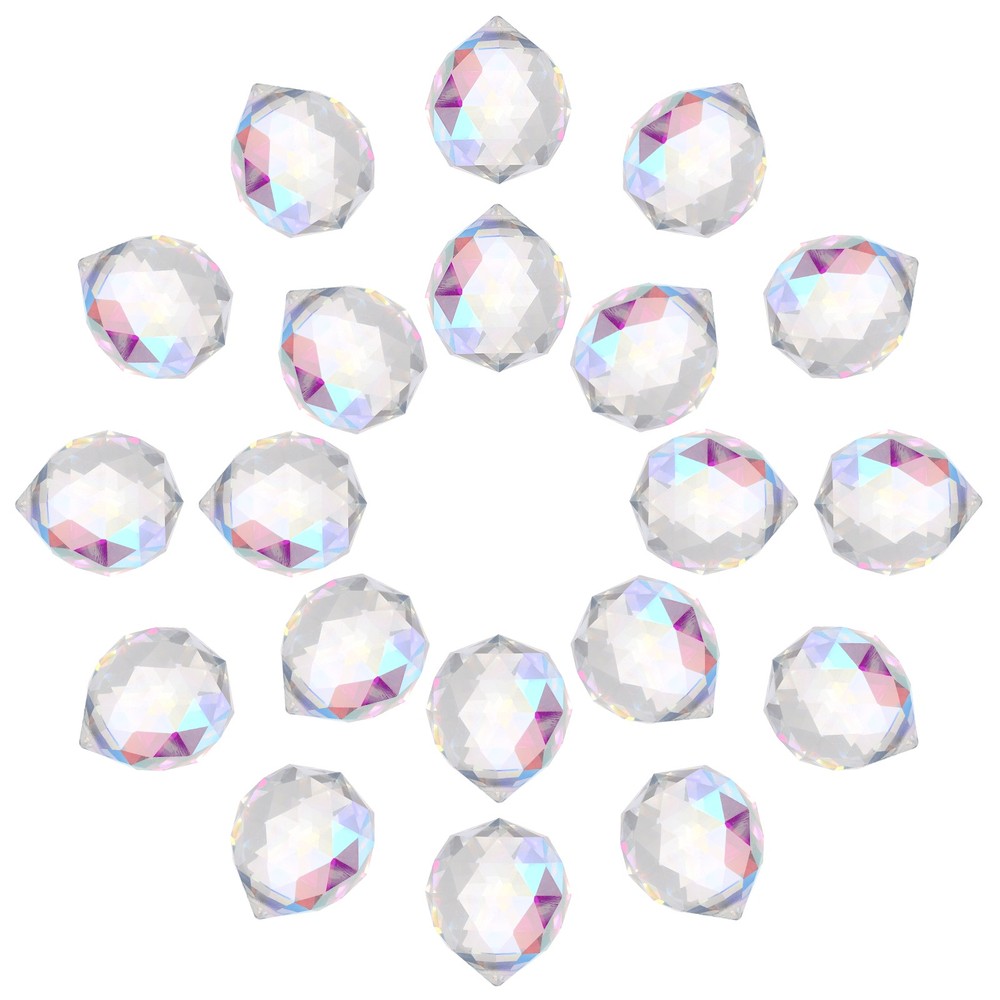 20Pcs Crystal Ball Prism 30mm/1.2″ Decorative Ball Suncatcher Beads AB Color