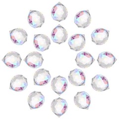 20Pcs Crystal Ball Prism 30mm/1.2″ Decorative Ball Suncatcher Beads AB Color