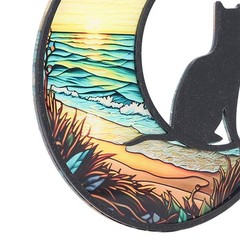Cat Memorial Suncatcher Stained Glass Window Hanging Colorful UV Printed Acrylic