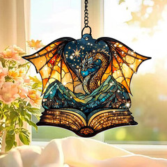 Fantasy Dragon Suncatcher for Windows Hanging Ornament | Lover Gift, Christmas
