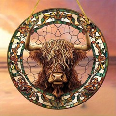 1 PC Acrylic Suncatcher Pendant Colorful Printed Patterns Home Decor Pendant