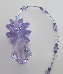 38mm Swarovski Violet Vibe Suncatcher made with Swarovski Violet & Crystal AB