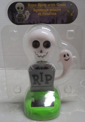 Solar Powered Dancing Skull with Ghost Bobble Head