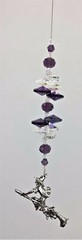 Witch broomstick crystal suncatcher wicca gift carmirror window suncatchers