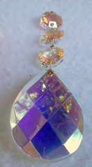 VINTAGE CZECH CHANDELIER CRYSTAL SUNCATCHER AURORA BOREALIS AB FINISH