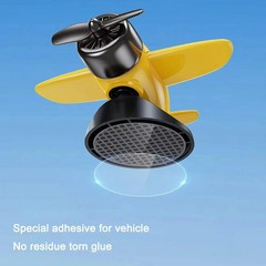 Solar Powered Rotating Airplane Car Dashboard Ornament 360° Auto Spin Decor