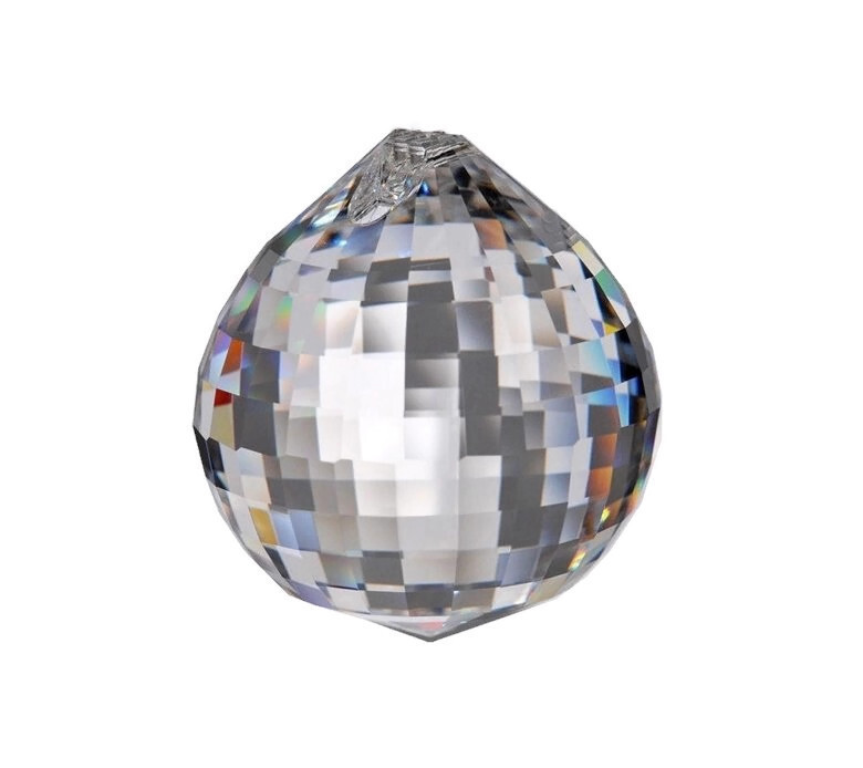 40mm Crystal Ball Suncatcher Chandelier Multi Facet = Disco Ball Rainbow Effect