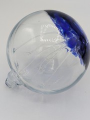 Gorgeous Kitras Speckled Blue Spirit Tree Witch Ball LG. Sphere/ Orb Suncatcher