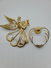 Kitschy Brass Suncatchers Estate Finds Angel Hearts Paint Them! B69 A