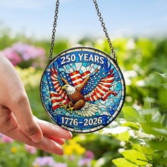 United States 250th Anniversary Stained Glass Suncatcher