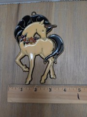 Vintage Stained Unicorn Sun Catchers Lot Of 3 Lead Handmade