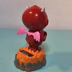 Solar Dancing Devil Valentine’s Be Mine cupid wings wobble toy Heart horns