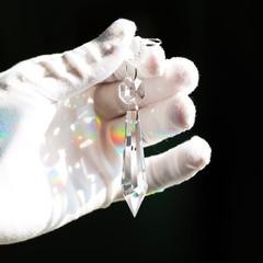 20pcs Chandelier Crystal Prisms Beads Replacement Parts 55mm Clear