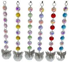Butterfly Crystal Suncatcher gift 20cm. Handmade in AU many colors offered