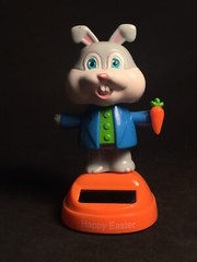 Boy Bunny Rabbit solar dancer Spring Summer HAPPY EASTER Bobble Head