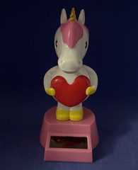 Unicorn Pink With Red Heart Solar Dancer New