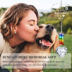 Dog Memorial Gifts for Loss of Dog, Dog Memorial Crystal Suncatcher Accessories