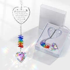 Crystal Suncatcher Gifts for Sister Birthday, Sisters Gifts from Sister, Uniq…