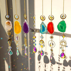 7 PCS Crystal Suncatcher, Hanging Suncatchers with Crystals Light, Sun Catchers