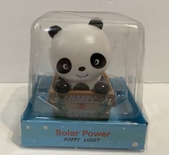 Eco-Friendly Lovely Cute Panda /Happy LuckySolar Toy Panda Lover Gift Home Decor