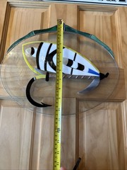Handmade Stained Glass Suncatcher Fly For Fishing Artist Signed Elisa 14/11