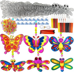 30 Sets Butterfly Suncatchers Crafts Kit Dragonfly Suncatcher DIY Window Paint A