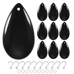 10PCS Drop Crystal, Hanging Beads 20.5mm/0.81″ [Black]