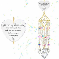 Unique Crystal Suncatchers for Sister Handmade Rainbow Window Decor