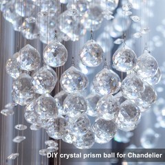 20Pcs Crystal Ball Prism 30mm/1.2″ Decorative Ball Suncatcher Beads Clear