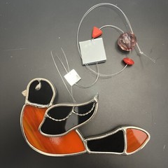 Vintage Baltimore Oriole Sun Catcher Hanging Window Art 4.5”x3”
