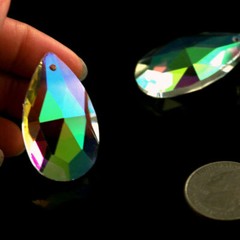 AB Rainbow Crystal Lamp Prism Chandelier Pendant Decor Christmas Suncatcher 20Pc
