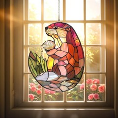 Otter Acrylic Suncatcher Boho Window Ornament, Garden Decor, Unique Gifts