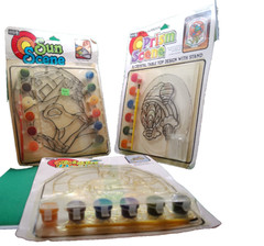 Suncatcher NOS sealed Sun Scene Craft House Peacock Cow Balloons lot 3 1990s