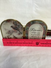 Via Vermont Light Catcher Brass Glass Framed February Blessing