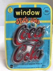 Mid Century Coca Cola GIGI STICK-UMS Sun Catchers-NOS Vintage