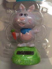 New White Bunny Rabbit solar dancer Dancing Spring Summer Easter Bobble Head Toy
