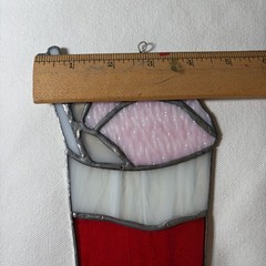 VINTAGE Set of 3 Stained Glass Suncatchers Ice Cream Cone Float Banana Split (2)
