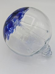Gorgeous Kitras Speckled Blue Spirit Tree Witch Ball LG. Sphere/ Orb Suncatcher