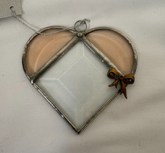 Artisan Made Stained Glass Heart Shaped Sun Catchers Brand New